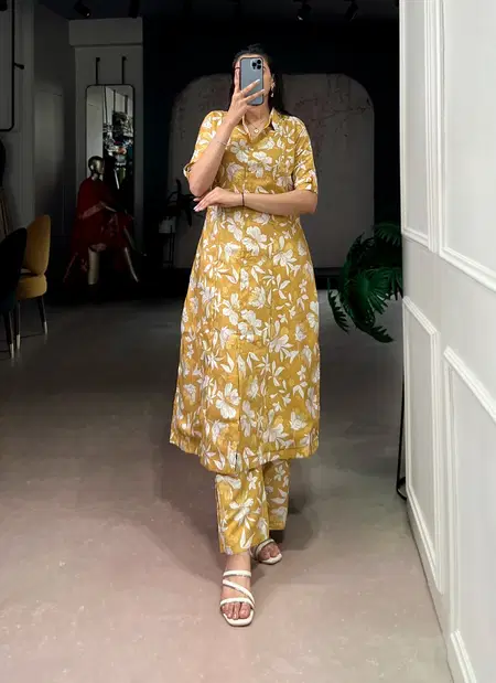 Nnk4702 Pv Chanderi Floral Print With Foil Work Co Ord Set Wholesale In India